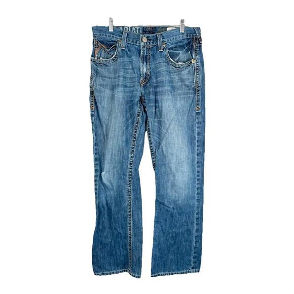 Ariat Other - Ariat Jeans Men’s 32x30.5 Blue Denim Straight Leg Distressed Cowboy Workwear Y2K